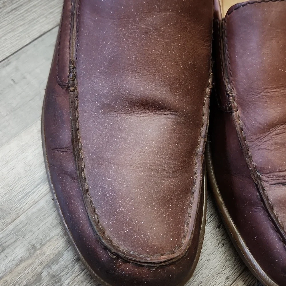 Born Mens Eberhard Venetian Brown Slip‎ On Loafer SZ 11.5 Leather Casual Neutral